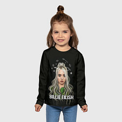 Лонгслив детский BILLIE EILISH, цвет: 3D-принт — фото 2