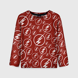 Детский лонгслив The Flash Logo Pattern