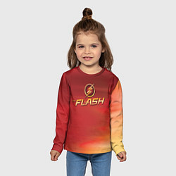 Лонгслив детский The Flash Logo Pattern, цвет: 3D-принт — фото 2