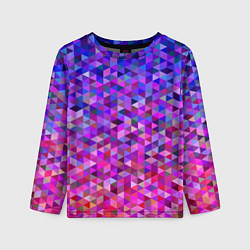 Лонгслив детский Треугольники мозаика пиксели, цвет: 3D-принт