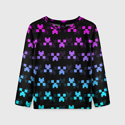 Лонгслив детский MINECRAFT CREEPER NEON, цвет: 3D-принт