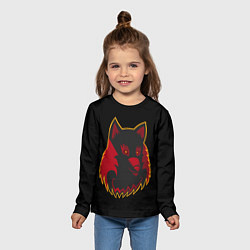 Лонгслив детский Wolf Logo, цвет: 3D-принт — фото 2