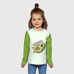 Лонгслив детский Авокадо, цвет: 3D-принт — фото 2