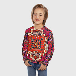 Лонгслив детский Бордовый ковер, цвет: 3D-принт — фото 2