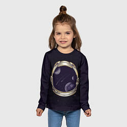 Лонгслив детский Шлем астронавта, цвет: 3D-принт — фото 2