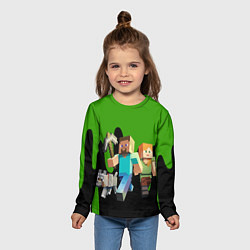 Лонгслив детский Minecraft, цвет: 3D-принт — фото 2