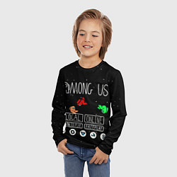 Лонгслив детский Главное Меню Among Us, цвет: 3D-принт — фото 2
