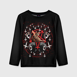 Лонгслив детский Satanic Cat, цвет: 3D-принт