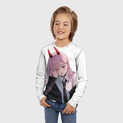 Лонгслив детский Человек Бензопила, цвет: 3D-принт — фото 2