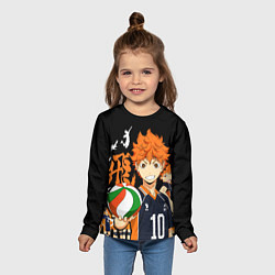 Лонгслив детский ВОЛЕЙБОЛ!! HAIKYUU!!, цвет: 3D-принт — фото 2