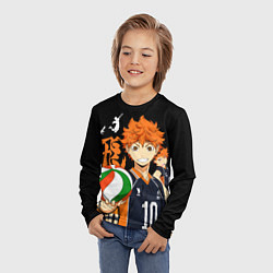 Лонгслив детский ВОЛЕЙБОЛ!! HAIKYUU!!, цвет: 3D-принт — фото 2