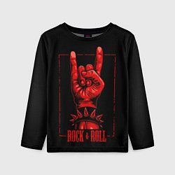 Лонгслив детский Rock & Roll, цвет: 3D-принт