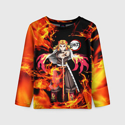 Лонгслив детский КЛИНОК РАССЕКАЮЩИЙ ДЕМОНОВ, цвет: 3D-принт