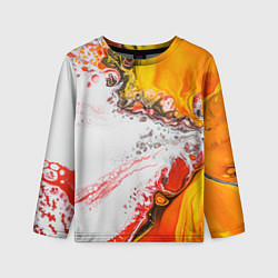 Детский лонгслив Рисунок желтой краской