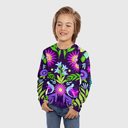 Лонгслив детский Мексиканская феерия, цвет: 3D-принт — фото 2