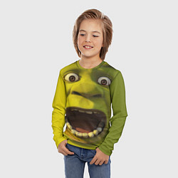 Лонгслив детский Shrek is Yelling, цвет: 3D-принт — фото 2