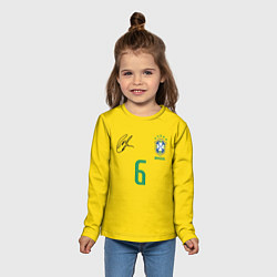 Лонгслив детский Р Карлос футболка сборной, цвет: 3D-принт — фото 2