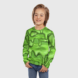 Лонгслив детский Green Slime, цвет: 3D-принт — фото 2
