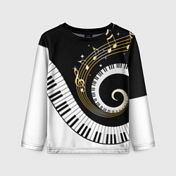 Детский лонгслив МУЗЫКАЛЬНЫЙ УЗОР
