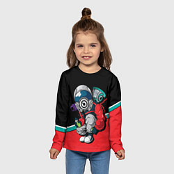 Лонгслив детский Граффити, цвет: 3D-принт — фото 2