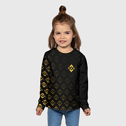 Лонгслив детский BINANCE БИНАНС ПАТТЕРН, цвет: 3D-принт — фото 2