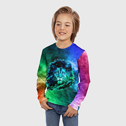 Лонгслив детский Космический лев, цвет: 3D-принт — фото 2