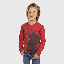 Лонгслив детский Самурай, цвет: 3D-принт — фото 2