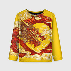 Лонгслив детский Китайский Дракон, China Dragon, цвет: 3D-принт