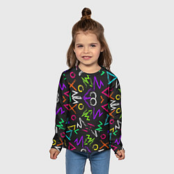 Лонгслив детский Геометрия, цвет: 3D-принт — фото 2