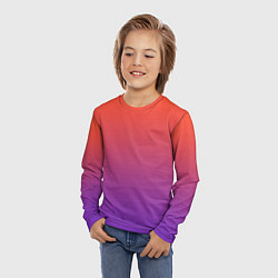 Лонгслив детский Оранжевый и Фиолетовый, цвет: 3D-принт — фото 2
