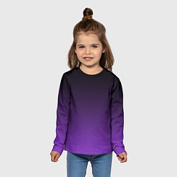 Лонгслив детский Ночной градиент Фиолетовый, цвет: 3D-принт — фото 2