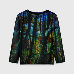 Лонгслив детский Разноцветная гора, цвет: 3D-принт