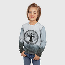 Лонгслив детский Иггдрасиль Yggdrasil Z, цвет: 3D-принт — фото 2