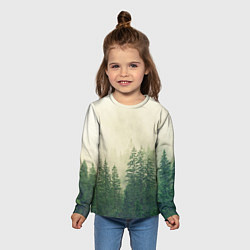 Лонгслив детский Лес, цвет: 3D-принт — фото 2