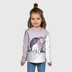 Лонгслив детский Царь единорогов, цвет: 3D-принт — фото 2
