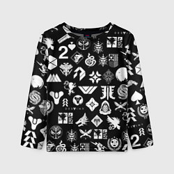 Детский лонгслив DESTINY 2 PATTERN GAME LOGO ДЕСТИНИ 2 ПАТТЕРН СИМВ
