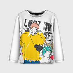 Лонгслив детский Итадори Юдзи - Jujutsu Kaisen, цвет: 3D-принт