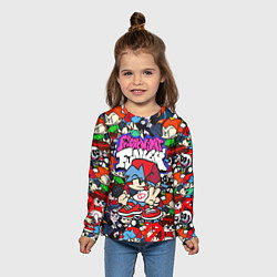 Лонгслив детский FRIDAY NIGHT FUNKIN ВСЕ ПЕРСОНАЖИ, цвет: 3D-принт — фото 2