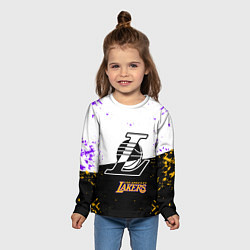 Лонгслив детский Коби Брайант Los Angeles Lakers,, цвет: 3D-принт — фото 2