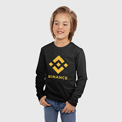 Лонгслив детский БИНАНС ЛОГО CARBON BINANCE LOGO, цвет: 3D-принт — фото 2