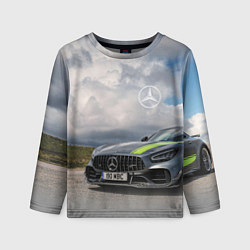 Лонгслив детский Mercedes V8 Biturbo Racing Team AMG, цвет: 3D-принт
