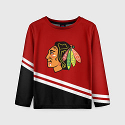 Лонгслив детский Chicago Blackhawks, NHL, цвет: 3D-принт