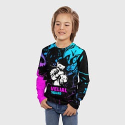 Лонгслив детский Velial Squad neon, цвет: 3D-принт — фото 2