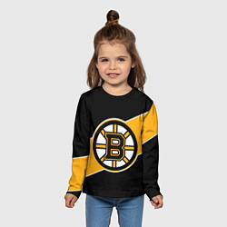 Лонгслив детский Бостон Брюинз, Boston Bruins, цвет: 3D-принт — фото 2
