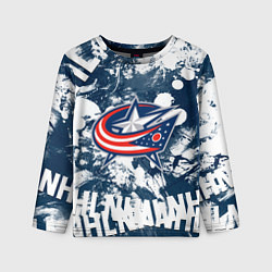 Детский лонгслив Коламбус Блю Джекетс, Columbus Blue Jackets