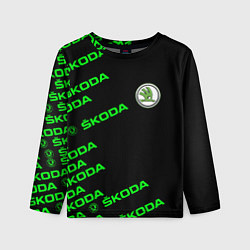Детский лонгслив SKODA LINE LOGO STYLE GREEN
