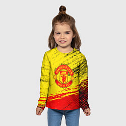 Лонгслив детский Manchester United Футбольный клуб, цвет: 3D-принт — фото 2