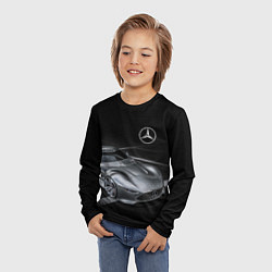 Лонгслив детский Mercedes-Benz motorsport black, цвет: 3D-принт — фото 2