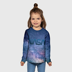 Лонгслив детский Nasa cosmos, цвет: 3D-принт — фото 2
