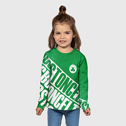 Лонгслив детский Бостон Селтикс, Boston Celtics, цвет: 3D-принт — фото 2